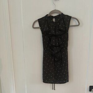 Sleeveless Ruffle Blouse
